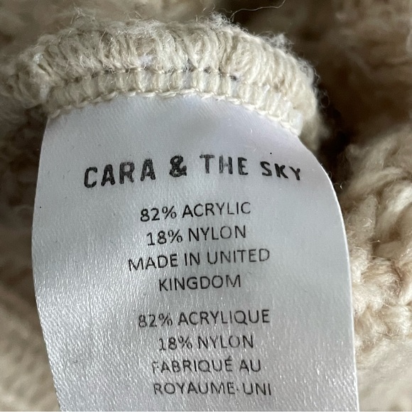 CARA & THE SKY Cream Chunky Cable Knit Sweater - Picture 4 of 6